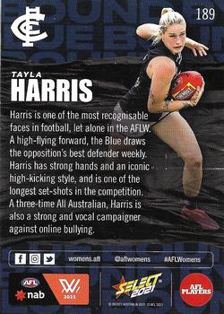 2021 Select AFL Footy Stars #189 Tayla Harris Back